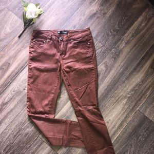 Brown Faux Leather Pants